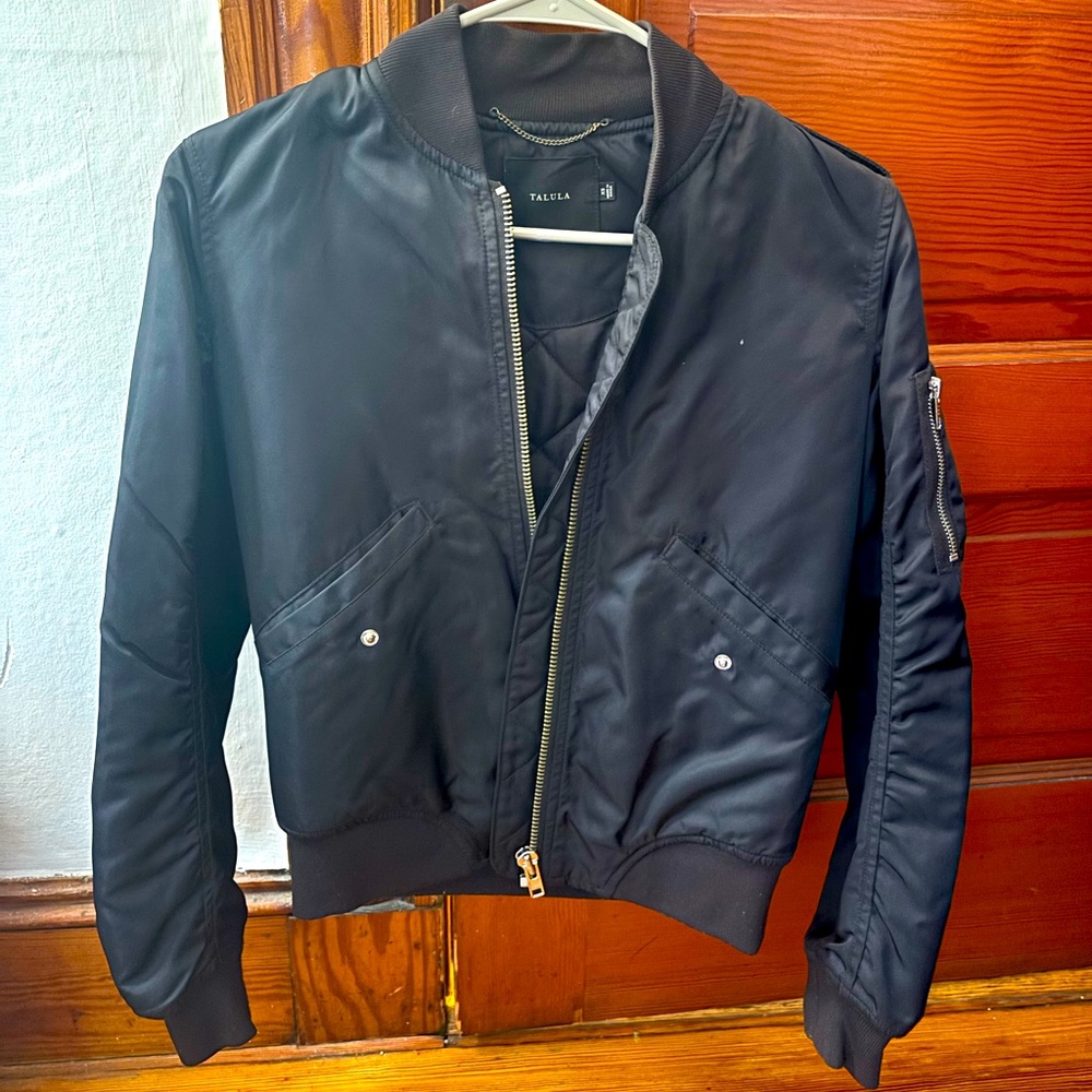 Aritzia Black Bomber Jacket